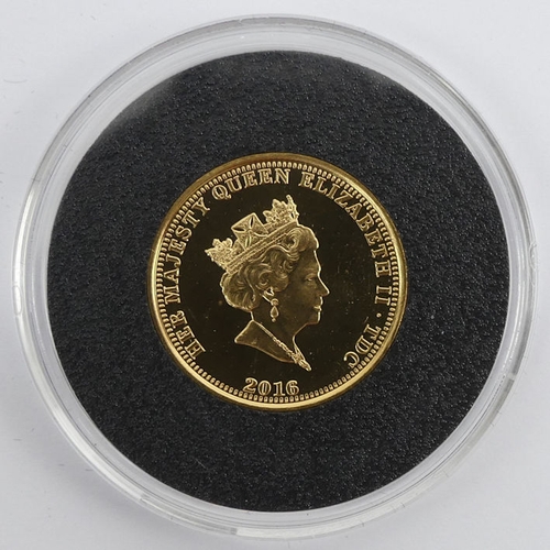 169 - The Queen Elizabeth II 90th birthday 2016, 22ct gold proof £1 coin, limited edition, boxed with C.O.... 