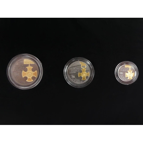 171 - Armistice centenary full, half and quarter gold sovereign three coin set.