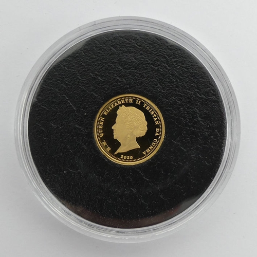 174 - Elizabeth II 2020 22ct gold quarter laurel, mint and boxed.