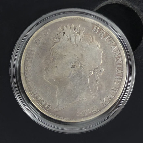 179A - George IV silver crown 1821 encapsulated, boxed and with c.o.a.