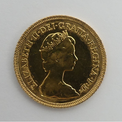 179B - Elizabeth II gold half sovereign 1982.