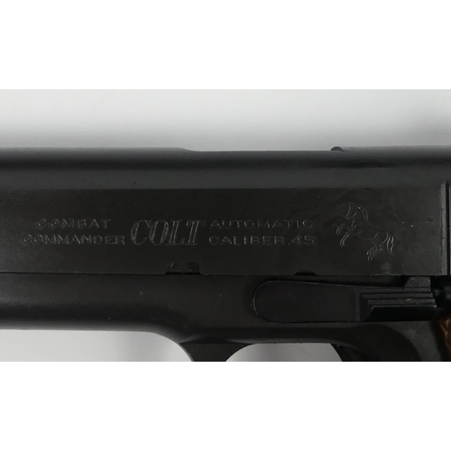 208 - Marushin Colt Combat Commander semi automatic pistol, plastic model gun, kit boxed with instructions... 