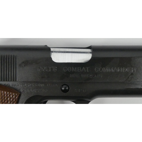 208 - Marushin Colt Combat Commander semi automatic pistol, plastic model gun, kit boxed with instructions... 