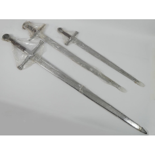 223 - Three John Barnett Ancient Warrior collection swords, longest, 104cm.