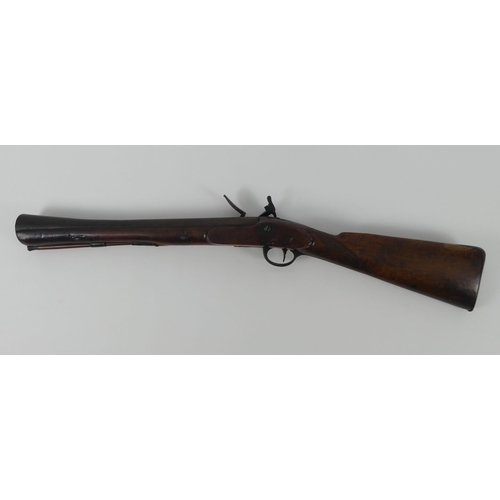 241 - 19th century blunderbuss with carved mahogany stock, 81cm.
No licence is required to purchase this i... 