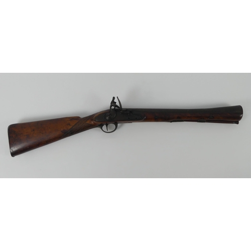 241 - 19th century blunderbuss with carved mahogany stock, 81cm.
No licence is required to purchase this i... 