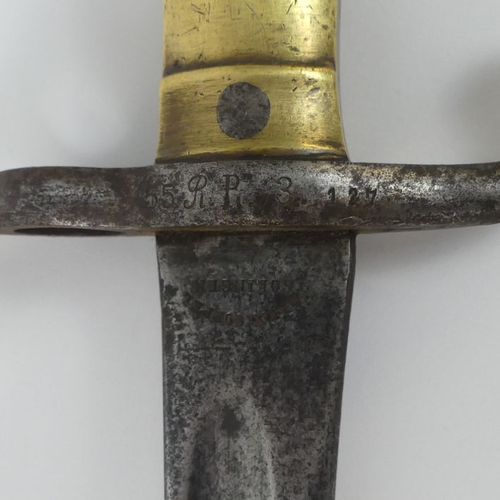 247 - WWII Mauser bayonet Seitengewehr, the blade stamped Alex Coppel, Solingen, blade 46cm.