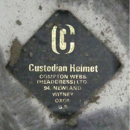 263 - Two Hertfordshire Constabulary Police helmets, 20cm x 22cm.