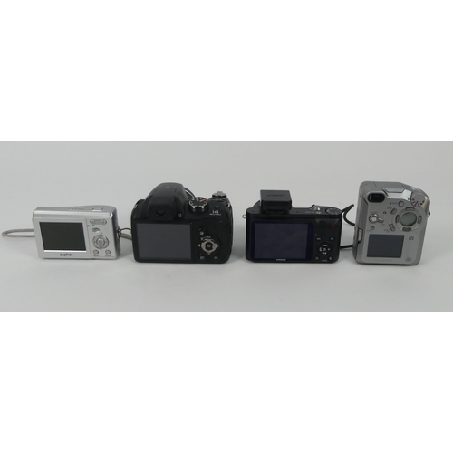 267 - Four cameras, including Samsung NX1000, Fuji Fine Pix S.