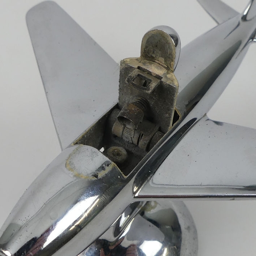 294 - A chrome Dunhill Sabre Jet aerolpane lighter. 13 cm high x 16 cm long.