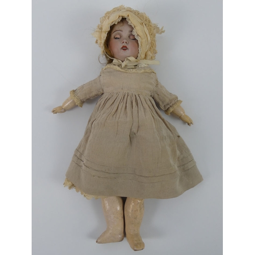 316 - A.S.F.B.J. (Société Francaise de Fabrication de Bebe & Jouets) Paris bisque headed doll, painted hea... 