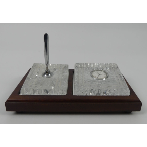 345 - Waterford crystal desk set. 22cm.