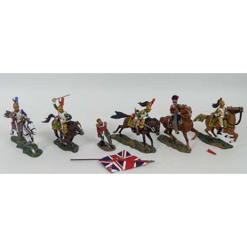 424 - Six King and Country boxed metal figures including NA40 Dragon Standard Bearer and a NA53 British of... 