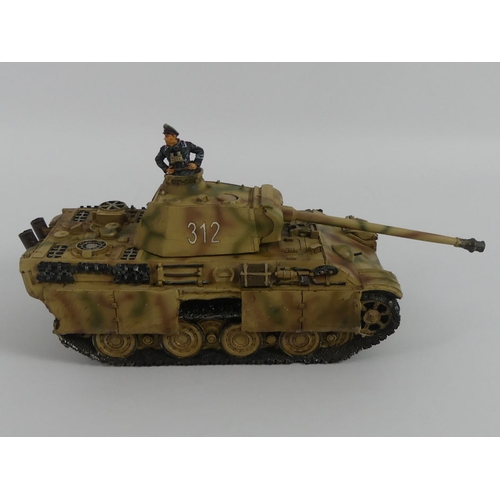 430 - A boxed King and Country Panther Tank. H11cm x L23cm