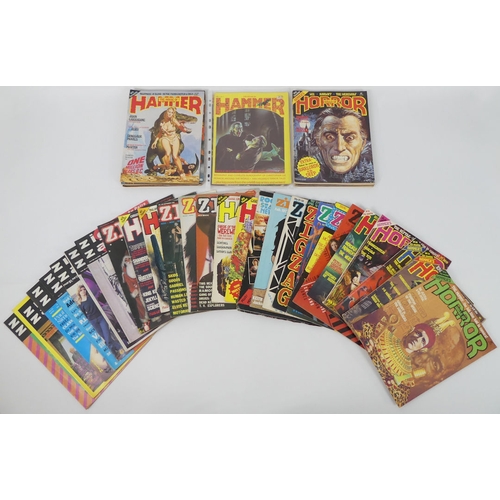 458 - Twenty four House of Hammer comics together with 18 ZigZag music magazines