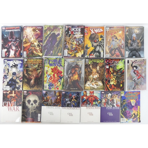 467 - Approximately one hundred and forty comics, including Marvel Xmen, Incredible Hulk, DC Suicide Squad... 