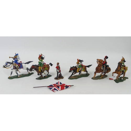 424 - Six King and Country boxed metal figures including NA40 Dragon Standard Bearer and a NA53 British of... 