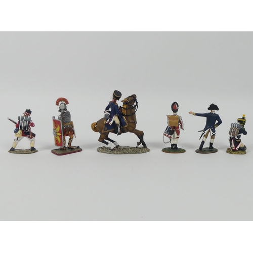 425 - Six King and Country boxed metal figures to include NA23 French Mounted Officer and an AR01 American... 