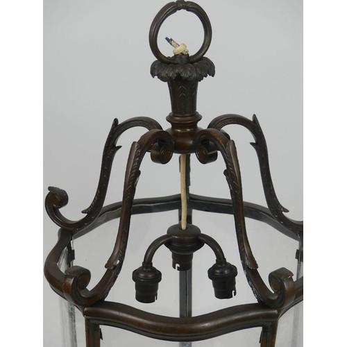 490A - A C.1920s bronze hall light, 67cm x 31cm.  Collection/Own Courier Only.