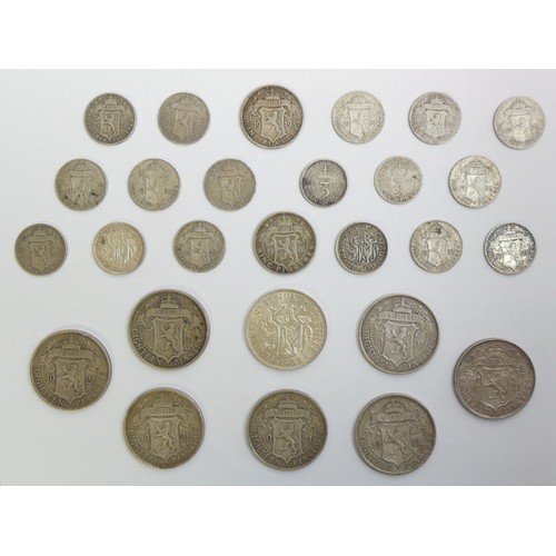 131 - Various Cyprus silver piastres coins, Queen Victorian to George VI, 145 grams.