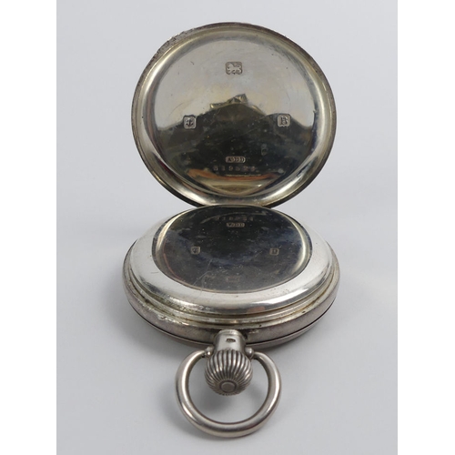 100C - Omega silver open-face pocket watch, Birm. 1926, 69mm x 49mm.
Condition Report: In working order.