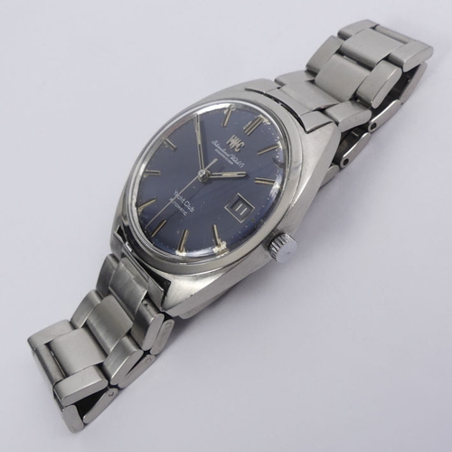 103 - I.W.C. Yacht Club blue dial, date adjust, stainless steel watch, 37mm.
Condition Report: In good wor... 