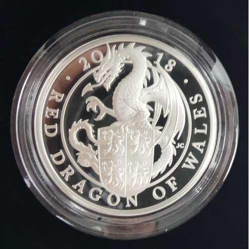 135 - The Royal Mint, 'The Queen's Beasts, The Red Dragon of Wales', fine silver £2 one ounce coin, M.I.B.... 