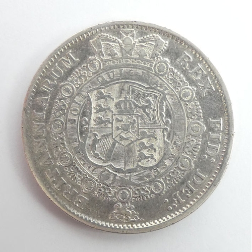 142 - George III 1817 silver half crown.