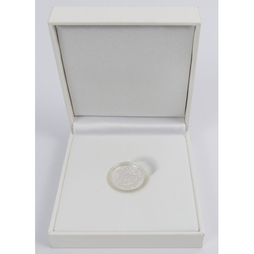 147 - Silver proof 2019 sovereign coin, Gibraltar, M.I.B.