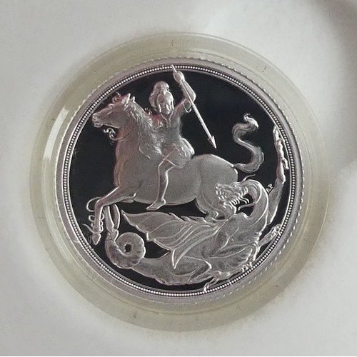 147 - Silver proof 2019 sovereign coin, Gibraltar, M.I.B.