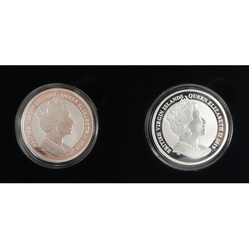 171 - The Jubilee Mint 2019 'Pegasus & Una and 'The Lion' fine silver coin pair,  M.I.B with C.O.A.