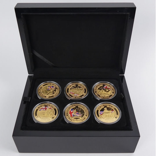 177 - Eighteen WWI Golden Crown coin complete boxed collection.