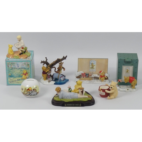 385 - Royal Doulton and Border Fine Arts Winnie the Pooh figures, including 'Summer Days Picnic' and 'Chri... 