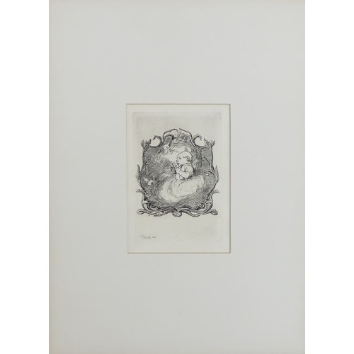 450 - A folio of twenty-six etchings by E. Cosomati. 33cm x 26cm.