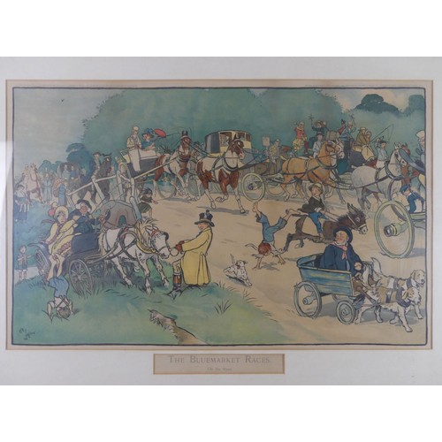 462 - Cecil Charles Windsor Aldin Two The Blue Market Races chromolithographs 