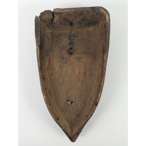 472 - A carved Gabon Fang tribal mask, 39cm x 22cm.