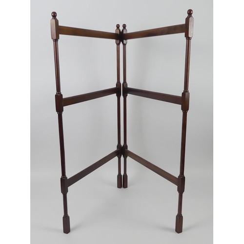 485 - An Edwardian mahogany towel rail, 101cm x 88cm.
Collection own Courier Only.