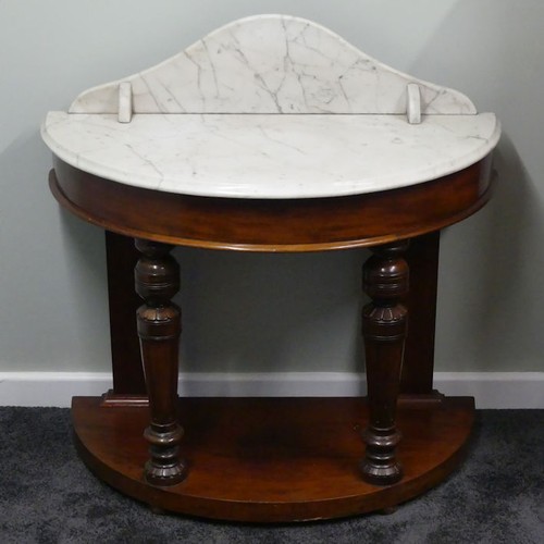 496 - A 19th century mahogany marble topped Duchess washstand, 89cm x 80cm.
Collection own Courier Only.