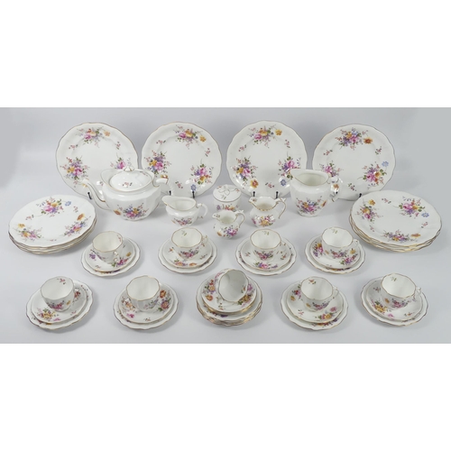 363 - Fifty pieces of Royal Crown Derby 'Posies' pattern tableware, including a teaset and plates, highest... 