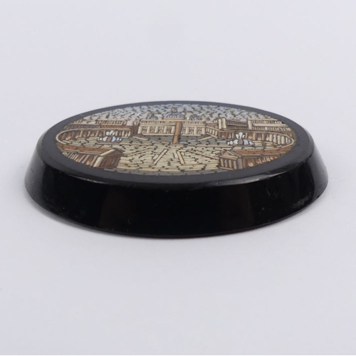 20A - 19th century Grand Tour micro-mosaic plaque, depicting St Peter's Square, Vatican City, 15.8 grams, ... 