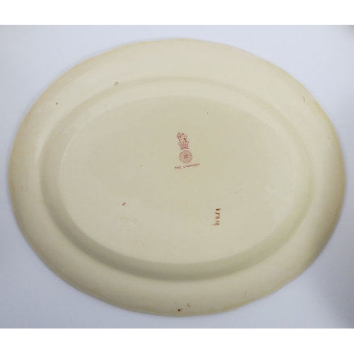 371 - Fifty-four pieces of Royal Doulton 'The Chatham' pattern dinnerware, platter 39cm x 24cm.