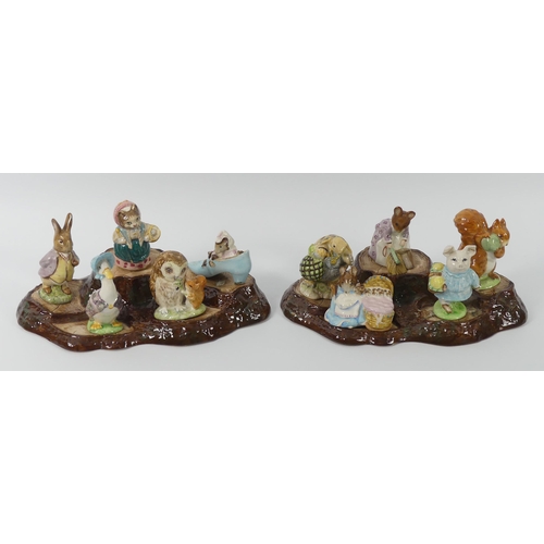 378 - Ten Beswick Beatrix Potter figures, including Benjamin Bunny, Old Mr Brown, Hunca Munca, Little Pig ... 