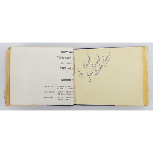 400 - A 1960's autograph book with signatures from bands of the time, including Fleetwood Mac, Peter and G... 