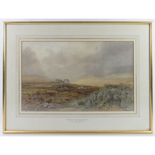 475 - Henry Albert Hartland (Irish 1840-1893) watercolour 'Storm Over The Wicklow Mountains', signed and d... 