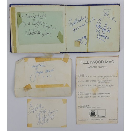 400 - A 1960's autograph book with signatures from bands of the time, including Fleetwood Mac, Peter and G... 