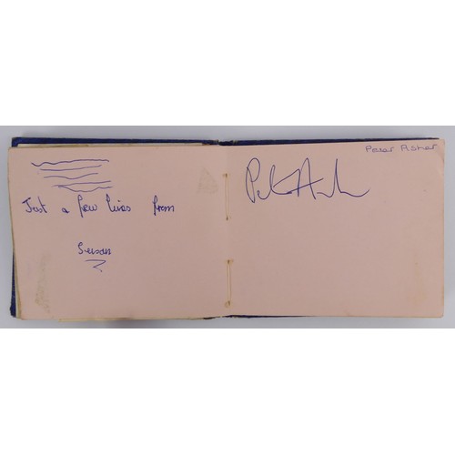 400 - A 1960's autograph book with signatures from bands of the time, including Fleetwood Mac, Peter and G... 