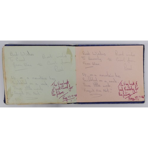 400 - A 1960's autograph book with signatures from bands of the time, including Fleetwood Mac, Peter and G... 