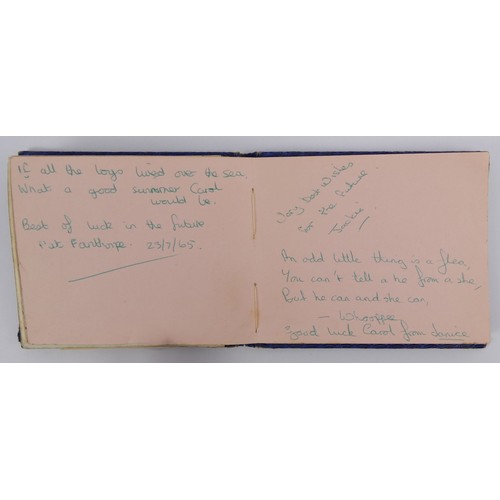 400 - A 1960's autograph book with signatures from bands of the time, including Fleetwood Mac, Peter and G... 