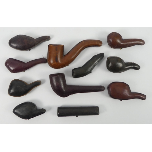 313 - Eleven cased Pipes predominantly Meerschaum examples.
Size: Largest 17 cm long.