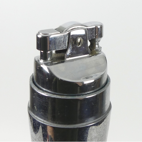 273 - An Art Deco chrome rocket lighter, 28cm.